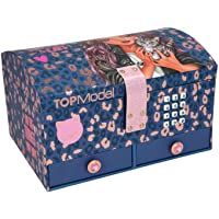 Depesche TOPModel Leo Love 11329 - Joyero con código y sonido- diseño de leopardo morado- 15-7 x 20 x 12-5 cm- con…